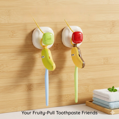 Fruity-Pull 2-in-1 Portable Toothbrush & Toothpaste Travel Case | Cute, Hygienic & Leak-Proof